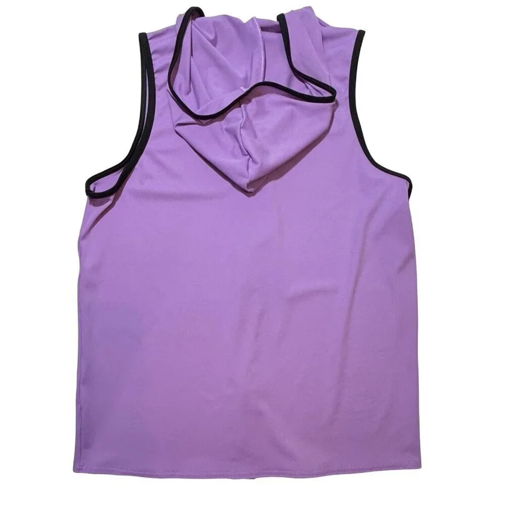 WEISSMAN Unisex Lavender Hooded Dance Vest Size‎ XLC Zipper Hip Hop Costume NEW